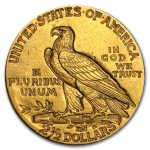 Колекційне Золото з зображенням індіанця 2.50 $ QUARTER EAGLES (INDIAN 1908 - 1929) - Зображення 2