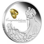 Колекційна срібна монета "Привітання на весілля" 31,1 г 2019 рік