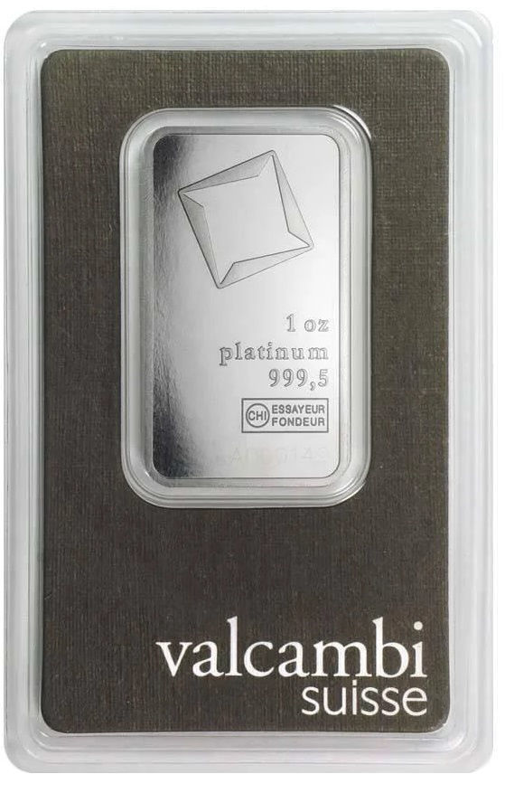 0014769_slitok-platiny-311-gramm-valcambicredit-suisse Колекційний злиток Платини 31,1 грам VALCAMBI - Зображення 1