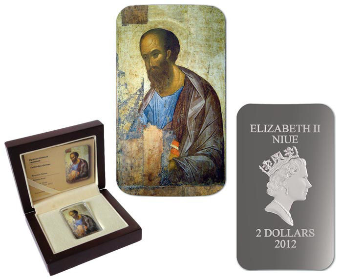 0016036_serebrna-ikona-apostol-pavel-311-gramm-2012-g Колекційна срібна Ікона "Апостол Павло" 31,1 г 2012 рік - Зображення 1