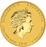 Колекційна золота монета "Рік Коня" 1,55 г 2014 рік - Зображення 2