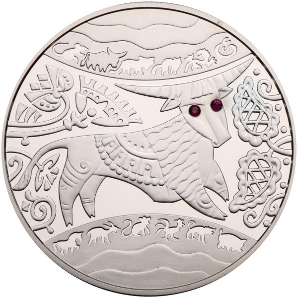 Колекційна срібна монета "Рік Бика" 15,55 г 2009 рік - Зображення 1