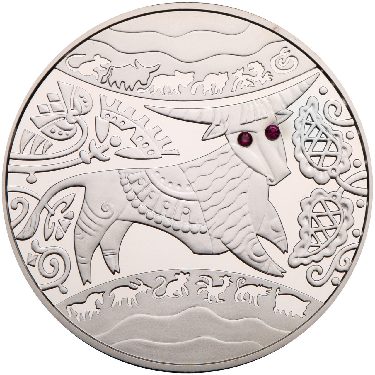 0011837_pamtna-moneta-god-byka Коллекционная серебряная монета "Год Быка" 15,55 г 2009 год — изображение 1