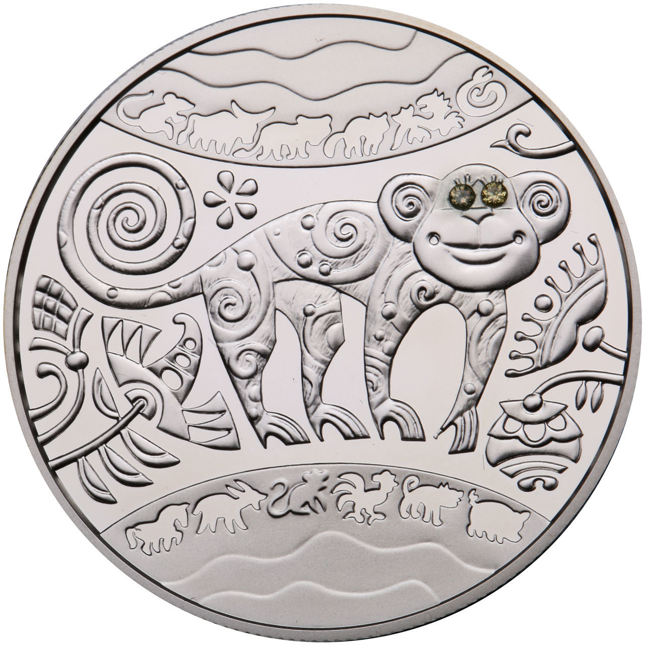 0011867_pamtna-moneta-god-obezny Колекційна срібна монета "Рік Мавпи" 15,55 г 2016 рік - Зображення 1