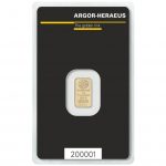 Колекційний золотий злиток 1 грам ARGOR-HERAEUS