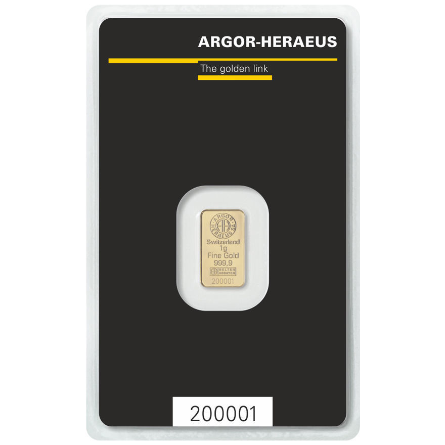 0014792_zolotoj-slitok-1-gramm-argor-heraeus-novyj Колекційний золотий злиток 1 грам ARGOR-HERAEUS - Зображення 1
