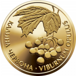 Колекційна золота монета "Калина червона" 1,24 г 2010 рік