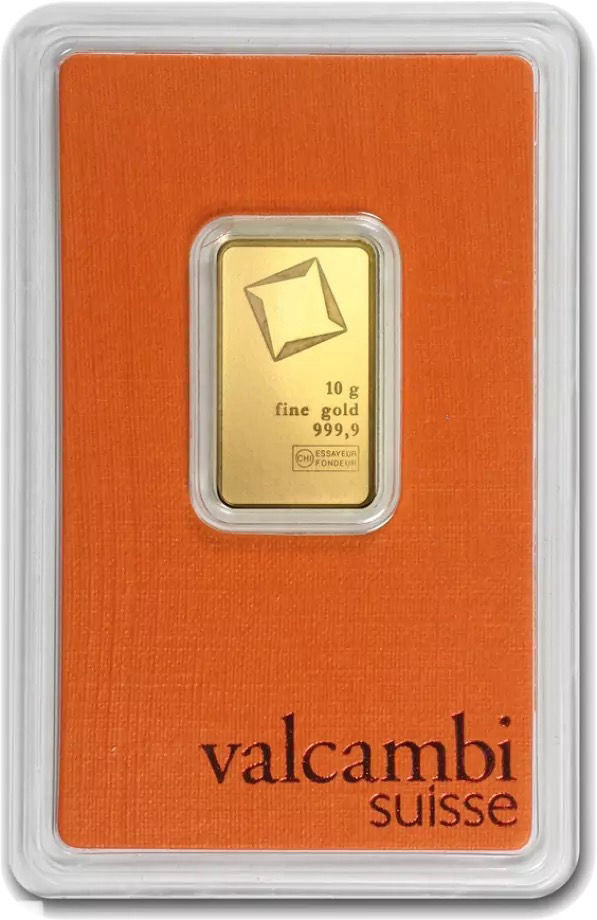 0025026_zolotoj-slitok-10-gramm-valcambi-novyj Колекційний золотий злиток 10 грам VALCAMBI - Зображення 1