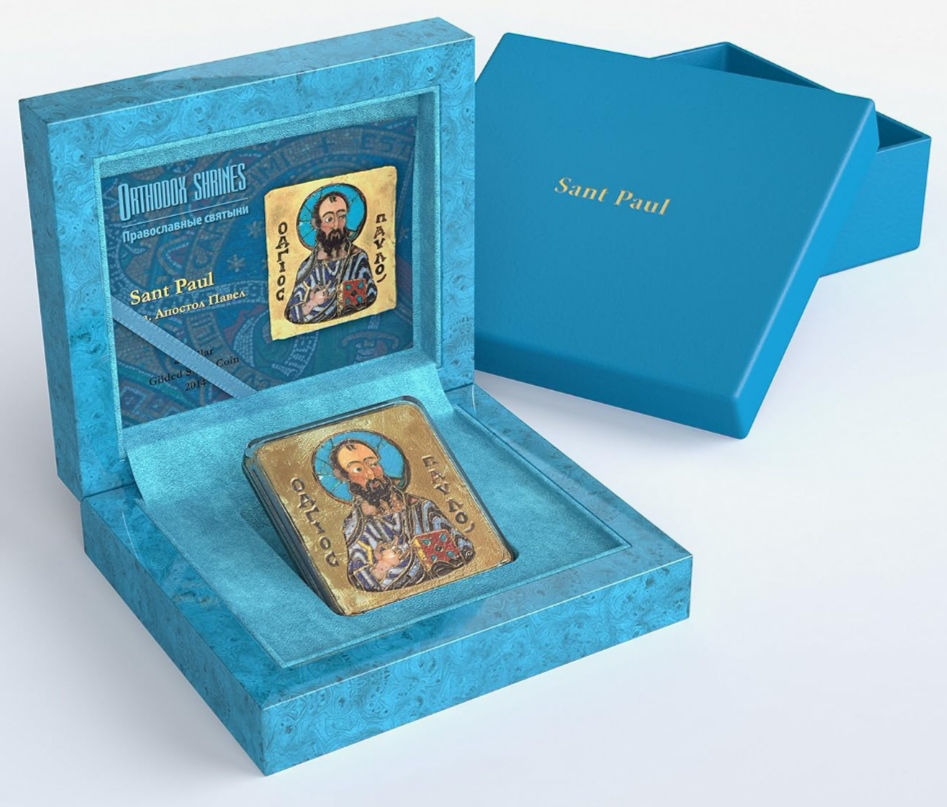 0025512_serebrna-moneta-apostol-pavel-311-gramm-2014-god Колекційна срібна ікона "Апостол Павло" 31,1 г 2014 рік - Зображення 1