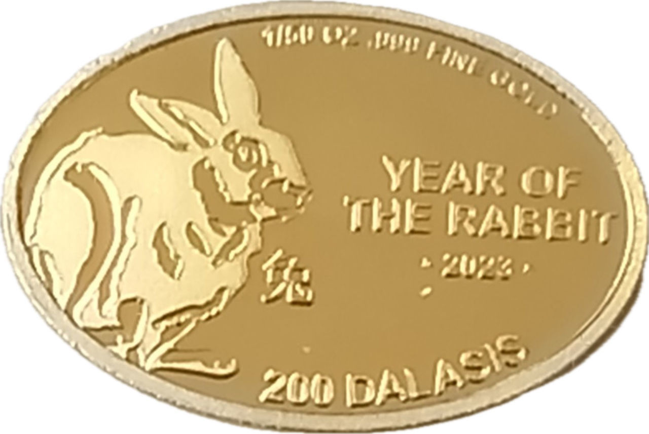 0026039_zolota-moneta-god-krolika-proof-0622-gramm-2017-god Колекційна золота монета "Рік Кролика" 0,62 г 2017 рік - Зображення 1