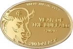 Колекційна золота монета "Рік Бика" 0,62 г 2017 рік