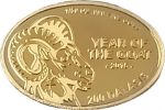 Колекційна золота монета "Рік Кози" 0,62 г 2017 рік