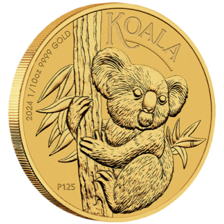 0026771_zolota-moneta-koala-311-gramm-2024-god Коллекционная золотая монета "Коала" 3,11 г 2024 год — изображение 1