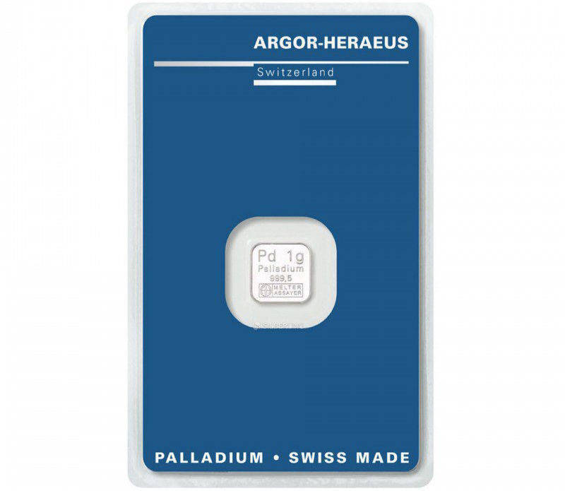 0027197_palladievyj-slitok-1-gramm-argor-heraeus-novyj Коллекционный Палладиевый слиток 1 грамм ARGOR-HERAEUS — изображение 1