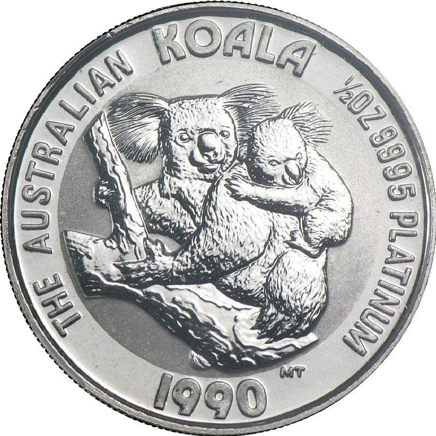 0027330_platinova-moneta-koala-1555-gramm-1990-god Колекційна платинова монета "Коала" 15,55 г 1990 рік - Зображення 1