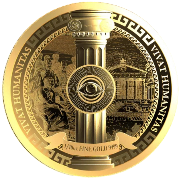 0027359_zolota-moneta-vivat-humanitas-311-gramm-2023-god Колекційна золота монета "VIVAT HUMANITAS - Хай живе людство" 3,11 г 2023 рік - Зображення 1