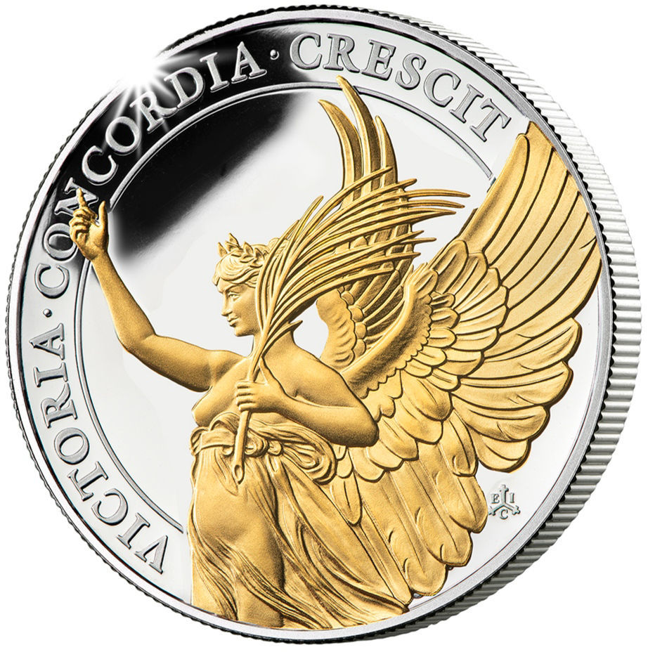 0027841_serebrna-moneta-victoria-concordia-crescit-311-gramm-2021-god Колекційна срібна монета "VICTORIA CONCORDIA CRESCIT - Перемога" 31,1 г 2021 рік - Зображення 1