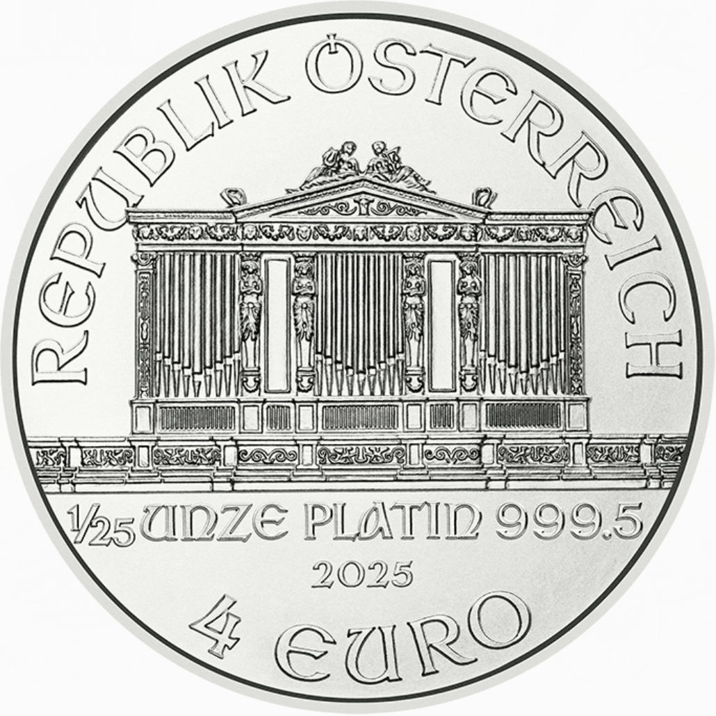 Колекційна платинова монета "Віденська філармонія" 1,24 г - Зображення 2