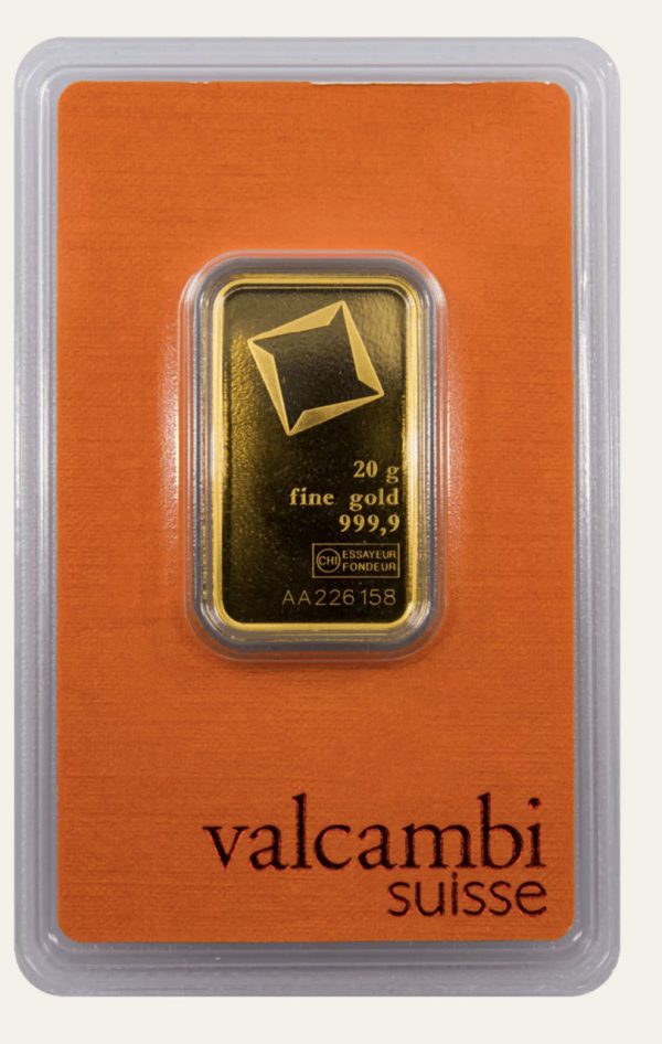 Колекційний золотий злиток 2.5 грама VALCAMBI - Зображення 1
