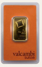 Колекційний золотий злиток 20 грам VALCAMBI