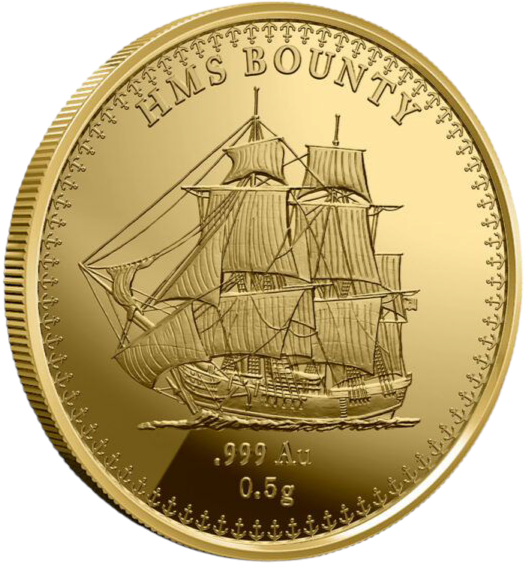 0028352_zolota-moneta-korabl-baunti-05-gramm-2025-god Колекційна золота монета "Корабель Баунті" 0,5 г 2025 рік - Зображення 1
