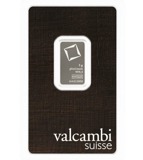 Колекційний злиток Платини 5 г VALCAMBI - Зображення 1