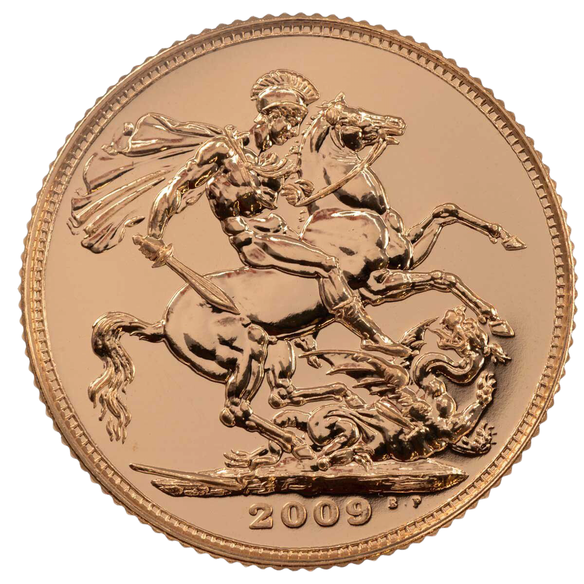 0028809_zolota-moneta-12-soveren-4-gramm-2009-god Колекційна золота монета "1/2 Соверен" 3,99 г 2009 рік - Зображення 1