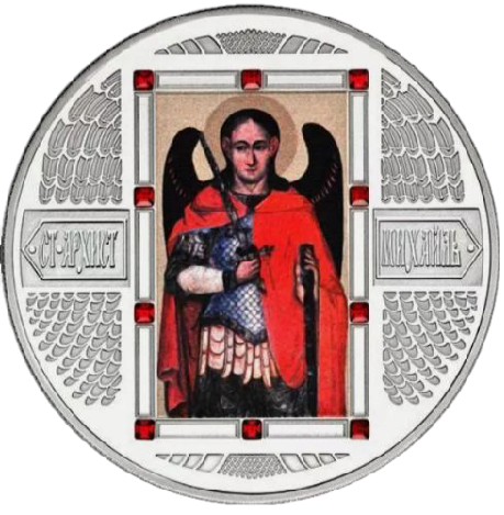 0028827_serebrna-moneta-arhangel-mihail-622-gramm-2012-god Колекційна срібна монета "Архангел Михаїл" 62,2 г 2012 рік - Зображення 1