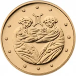 Колекційна золота монета "Близнюки" 1,24 г Україна 2006 рік
