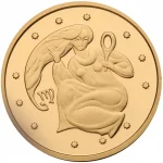 Колекційна золота монета "Діва" 1,24 г Україна 2008 рік