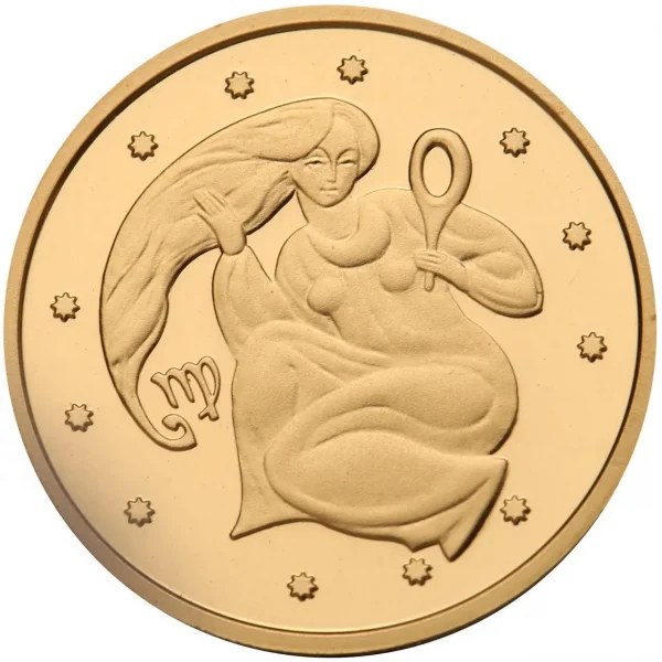 Колекційна золота монета "Діва" 1,24 г Україна 2008 рік - Зображення 1