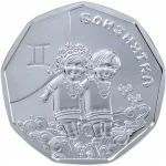 Колекційна срібна монета "Близнятка" Близнюки 7,78 г Україна 2014