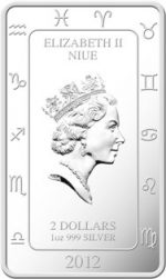 Коллекционная серебряная монета "Козерог" 31,1 г 2011 год — изображение 3
