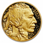 Коллекционная золотая монета Американский Буффало (Бизон) PROOF 31,1 г — изображение 2