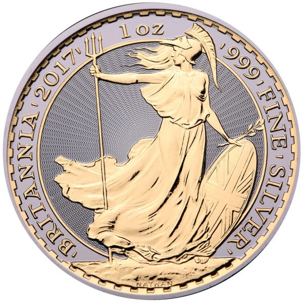 Колекційна срібна монета "Британія - Gold Black Empire Edition" 31,1 г - Зображення 1