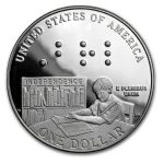 Колекційна срібна монета "Liberty - Луї Брайль" 26,73 г 2009 рік - Зображення 2