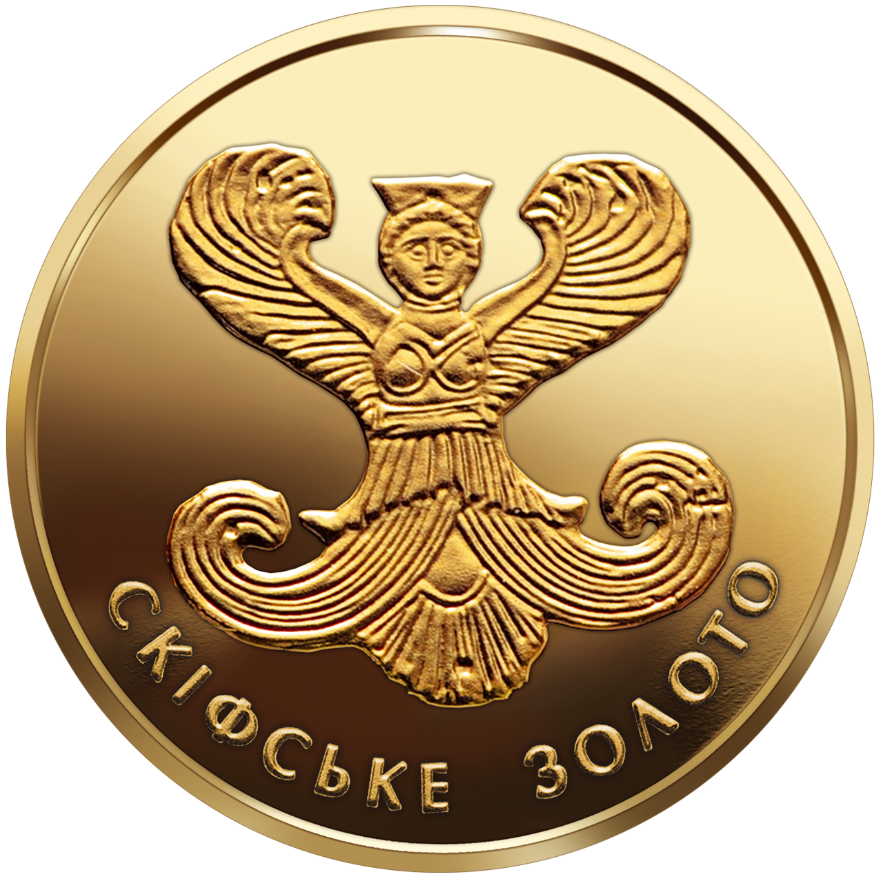 0019025_pamtna-moneta-skifskoe-zoloto-bogin-api Колекційна золота монета "Скіфське золото - Богиня Апі" 1,24 г 2008 рік - Зображення 1