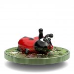 Колекційна срібна монета "Кленовий лист - Божа корівка" 31,1 г 2022 рік