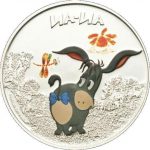 Коллекционная серебряная монета "Мультфильмы - Ослик Иа Иа" 31,1 г 2011 год