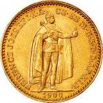 Колекційна золота монета "20 крон - Угорщина" 6,78 г 1892–1916 роки - Зображення 2