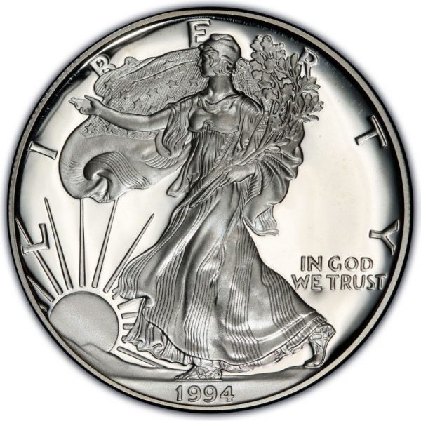Колекційна срібна монета "Американський Орел Liberty" 31,1 г 1993 рік - Зображення 2