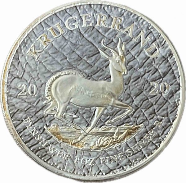 Колекційна срібна монета "Крюґерранд PLATED GREY" 31,1 г 2020 рік - Зображення 1