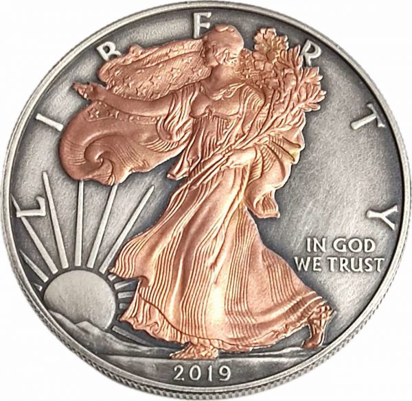 Колекційна срібна монета "Американський Орел Liberty GILDED" 31,1 г 2019 рік - Зображення 1