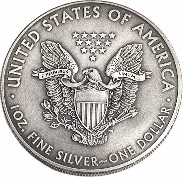 Колекційна срібна монета "Американський Орел Liberty GILDED" 31,1 г 2019 рік - Зображення 2