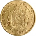 Коллекционная золотая монета "20 франков - Наполеон ІІІ" 6,45 г 1861-1870 годы — изображение 2