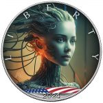 Колекційна срібна монета "Американський Орел Liberty - Cyber Girl" 31,1 г 2024 рік