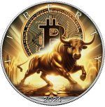 Колекційна срібна монета "Американський Орел Liberty - Bitcoin Bull" 31,1 г 2024 рік
