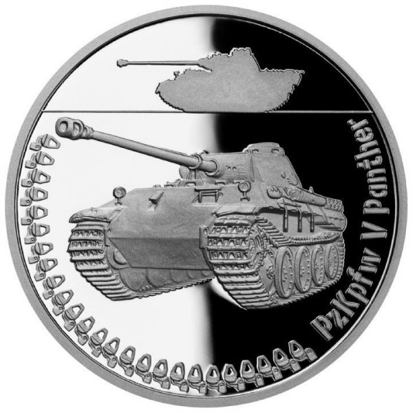 Колекційна срібна монета "Танк - Panzerkampfwagen V Panther" 31,1 г 2023 рік - Зображення 1