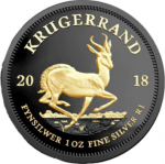Колекційна срібна монета "Крюґерранд - Gold Black Empire Edition" 31,1 г 2018 рік