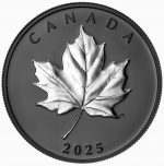 Колекційна срібна монета "Кленовий Лист RHODIUM" 31,1 г 2025 рік